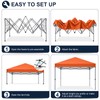COOSHADE Durable Easy Pop Up Canopy Tent 10x10Ft, Orange