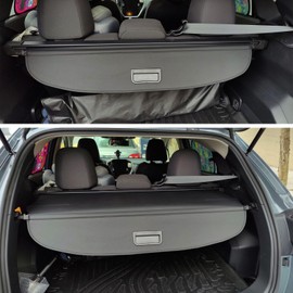 Marretoo Cargo Cover 2024 2025 for Subaru Crosstrek/Impreza Hatchback for Subaru Crosstrek Accessories Upgrade Version Black for Impreza Accessories Retractable Trunk Cover Security Shield Shade