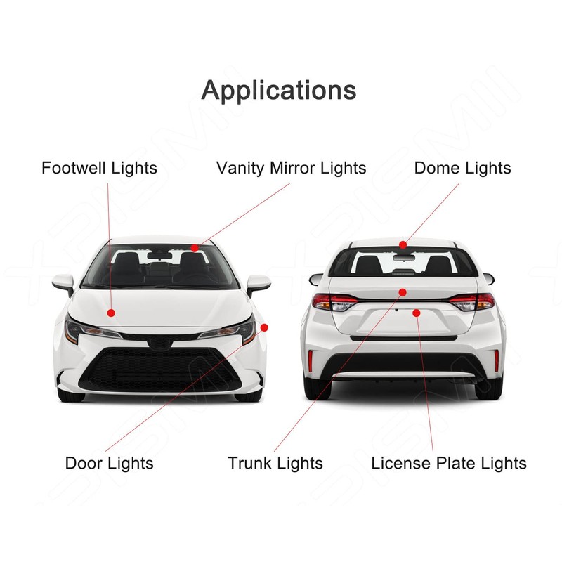 Xpismii 11 Piece 6000K White Altima Interior LED Light Kit