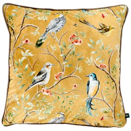 Wylder Tropics Orient Chinoiserie Birds Cushion Cover, Gold, 43 x 43 cm