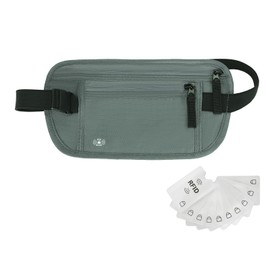 Money Belt For Travel Women Men Hidden Rfid Passport Holder For Travel (Dark Green)