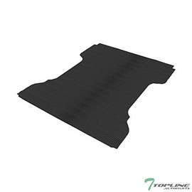 Black Rubber Horizontal Line Truck Bed Floor Mat Liner v2 For 97-03 Ford F150 / 2004 Heritage / 97-99 F250 Light Duty 6.5 Feet (78") Bed
