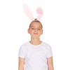 Funcredible White Bunny Ears Headband - Velvet Bendable Rabbit Ears