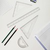 Clear Math Geometry Tool Set,12 Inch Ruler 4 PCS for