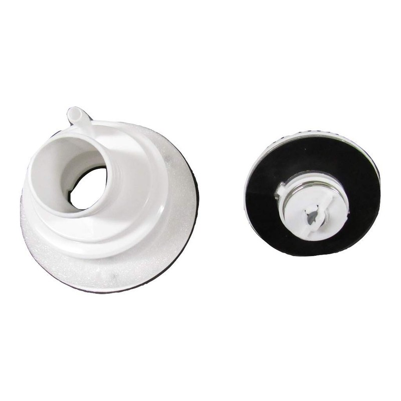 Water Inlet Filler Cap (Lockable Fresh Caravan Motorhome RV White)