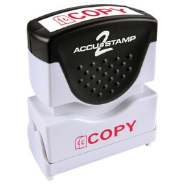 Accu-Stamp2® Shutter One-Color Stamp, Copy, 1 5/8" x 1/2" Impression, Red