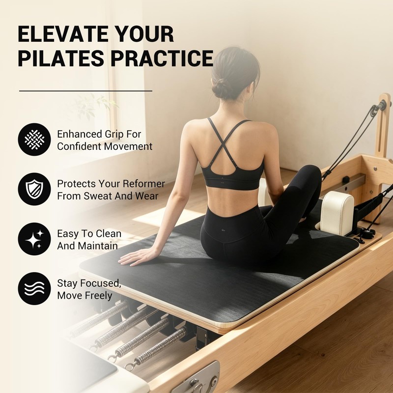 Pilates Reformer Mat Cover, Non-Slip Pilates Mat Towel, 39 x