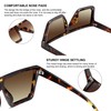 STORYCOAST Square Oversized Sunglasses for Women Men Fashion Flat Top