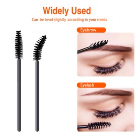100 PCS Mascara Wands - GOOOA Disposable Eyelash Mascara Brushes Wands Applicator Makeup Kits - Black