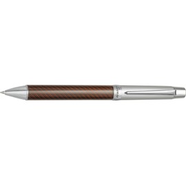 Pilot Stanza Carbon Fiber Collection Ball Point Pen, Brown Barrel, Blue Ink, Medium Point -60761