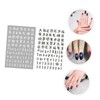 Vaguelly 5sets Geometric Pattern Nail Stickers Fashionable Manicure Unique Nail