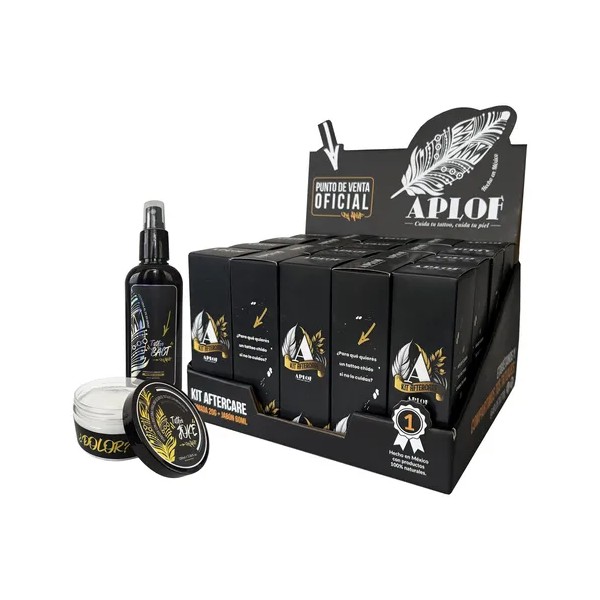 Kit Aplof Tatuadores Aftercare Natural Crema Parche Tatuaje