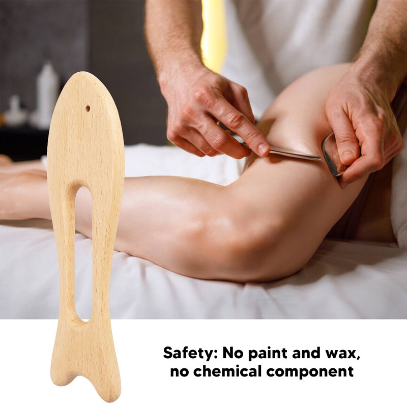 2Pcs Wooden Gua Sha Board Fish Shape Polished Beech Sturdy