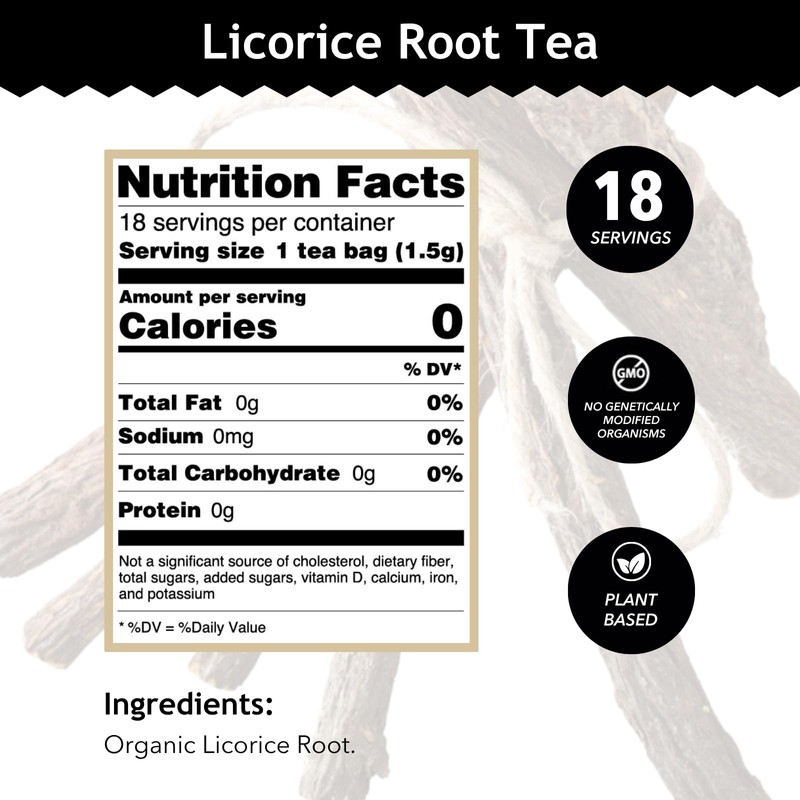 Buddha Teas - Organic Licorice Root Tea - Herbal Tea