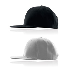 GAFI Cap, Hat, Flat Visor Cap, Baseball Cap, Snapback (Secure Fit and Won't Slip Off), Outdoor Use, 100% Cotton, One Size Fits Most, Unisex, Walking, UV Protection, Black