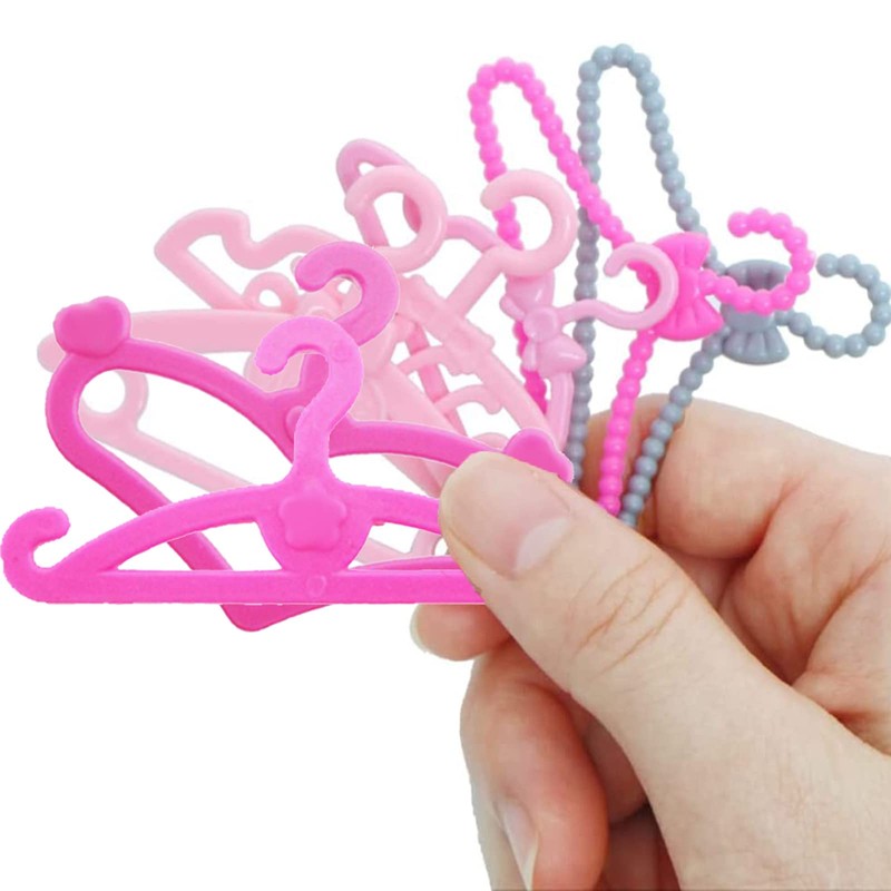 BJDBUS 80 Pcs Plastic Hangers Accessories for 11.5 inch Doll