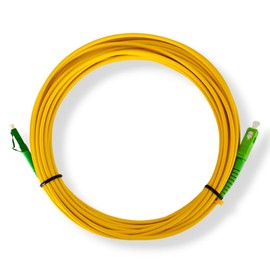 CONBIC 10m LWL Fiber Optic Cable - LC/APC to SC/APC, Simplex, Yellow, G.657.A2