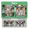 Lifreer Bird Scarers for Gardens, 5PCS Owl Shape Reflective Deterrents