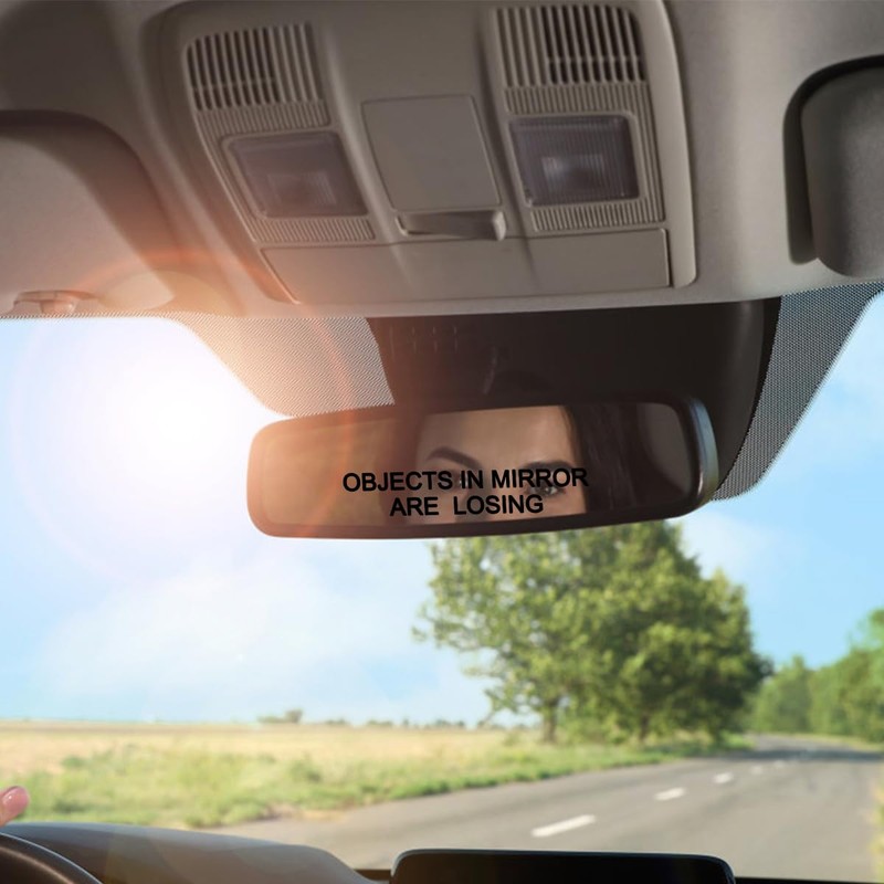 Zpana 2PCS Car Rearview Mirror Decal, Objects in Mirror are