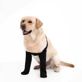 yreoner Dog Recovery Socks - Waterproof Non-Slip Boots for Wound Protection & Anti-Licking, Post-Surgery Care and Skin Condition Protection (Black, 2XL)
