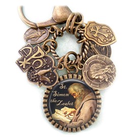 St. Simon The Zealot Keychain, Necklace or Clip, Patron Saint, Catholic Confirmation Gift