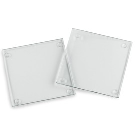 Clear DIY Glass Drink Coasters (Set of 12) | Home Décor or DIY Party Favor