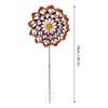 Outdoor 3D Windmill Colourful Exquisite Metal Wind Spinner with Ground