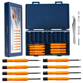 Precision Screwdriver Set with Magnetic Tips, 8-in-1 Multi-Function Screwdrivers, 4-in-1 Magnetic Mini Screwdriver, Tweezers, Storage Case, Mini Repair Tool Kit for Electronics, Watches, Eyeglasses