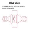 Hermex CERO-62P, Cerrojo llave-llave color negro con llave tradicional