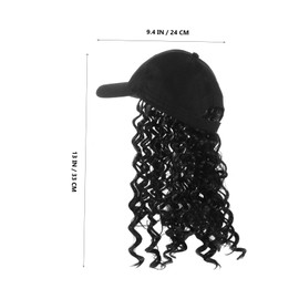 Healeved Black Curly Afro Baseball Cap Wig for Women Breathable Hair Cap with Natural African Inspired Curls Comfortable All Season Hair Extension Hat for Daily and Outdoor Activities