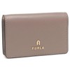 Furla WP00408 ARE000 3787S Women's Card Case, Camellia, Gray