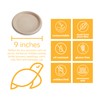 100% Compostable Disposable Paper Plates Bulk [9" 125 Pack], Bamboo