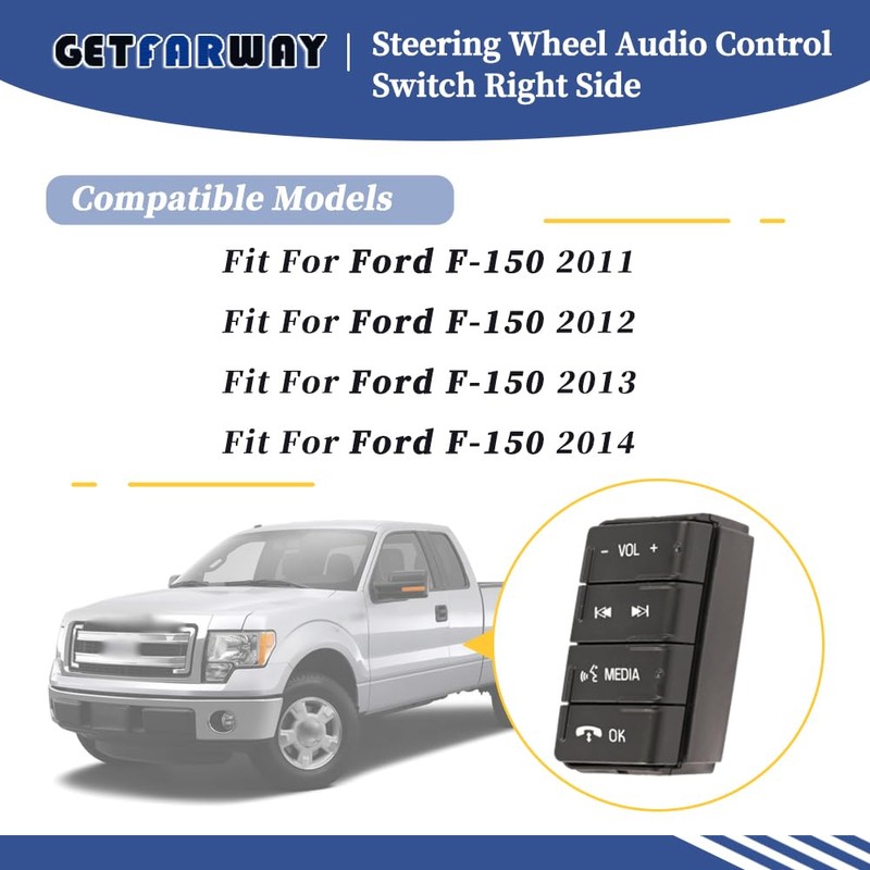 Getfarway Steering Wheel Audio Control Switch Right Side Fit for