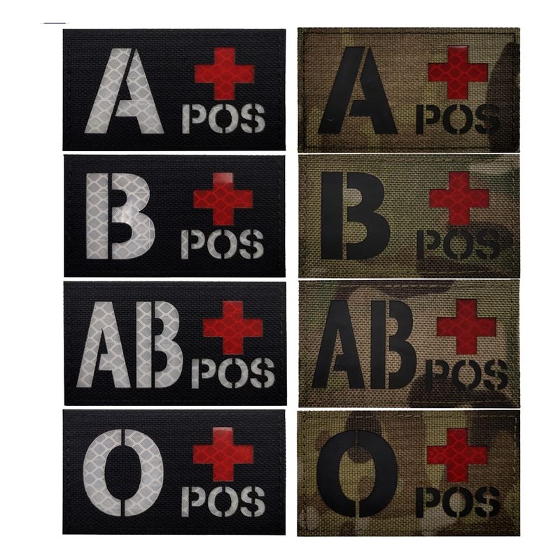 2 PCS AliPlus A+ POS Patches Blood Type Patches IR