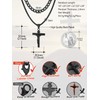 Black Crucifix Pendant Necklace for Men Jesus Christ Amulet Necklaces