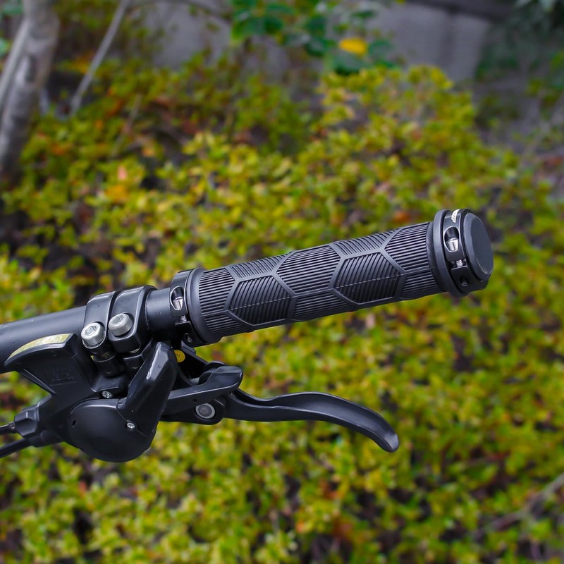 GORIX Bicycle Grip, Lock-On, Non-Sticky TPE Material, Hexagonal Shape, Anti-Slip,