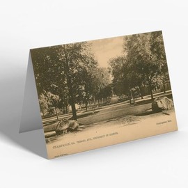 GREETING CARD - Vintage Illinois USA - Champaign. Burrill Ave. University