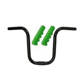 OG Lowrider Handlebar U 9" 25.4mm Black & Grps Lowrider 120mm Green