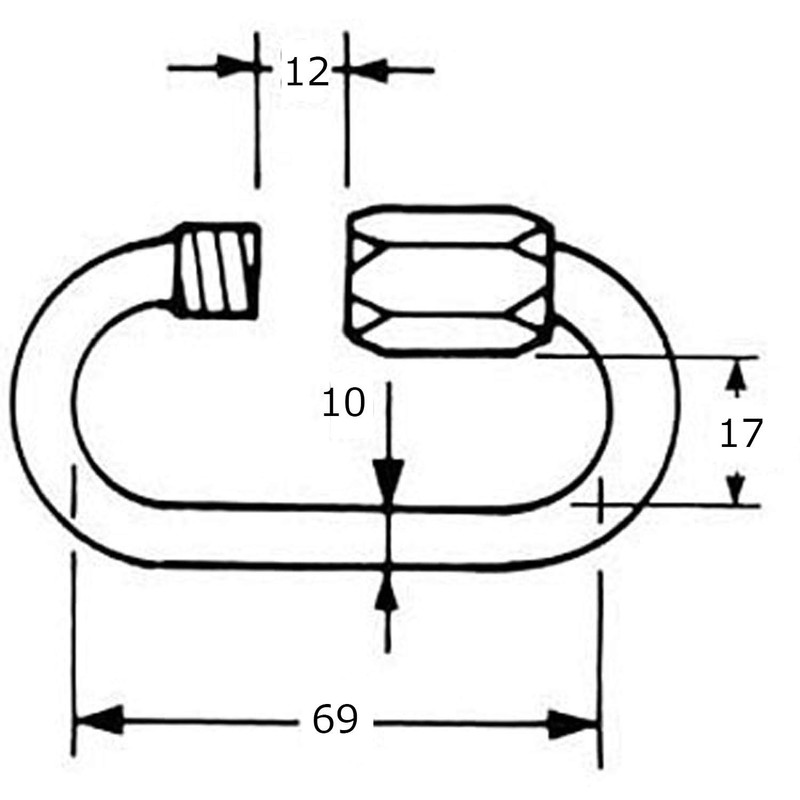 Aii Ring Catch 0.4 inches (10 mm) Adjustable, Connected, Fixed,