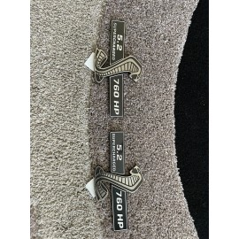 stangville 2020-2022 Mustang Shelby GT500 Black & Silver Finished Fender Cobra Wing Emblem