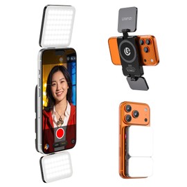 Ulanzi GL01 Smartphone Light, Selfie Light, Upper and Lower Dual Light Sources, Double-Sided Magnet, 2700K-6500K Stepless Dimming, Front and Rear 225° Adjustment, Color Temperature & Brightness
