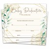 Baby Dedication Certificate, Gold Foil Greenery Certificates of Baby Christening