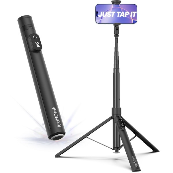 KraftGeek KraftGeek Automatic Tripod for iPhone, 66" Phone Tripod Selfie