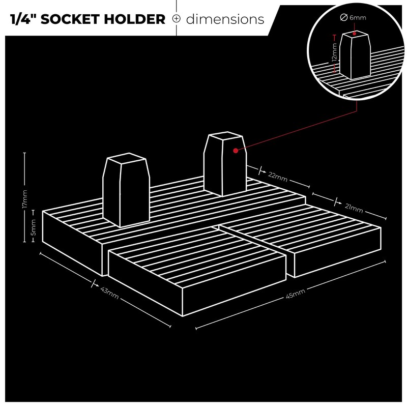 StealthMounts Drawer Hive ¼ Socket Holder – 10 Pack |