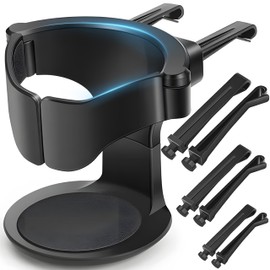 Retoo Car Cup Holder Can Holder Water Bottle Holder Coffee Cup Holder Car Ventilation Holder for Car Universal Multifunction Adjustable Stable Black