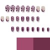 24Pcs Christmas Press on Nails Almond Shape Fake Nails With