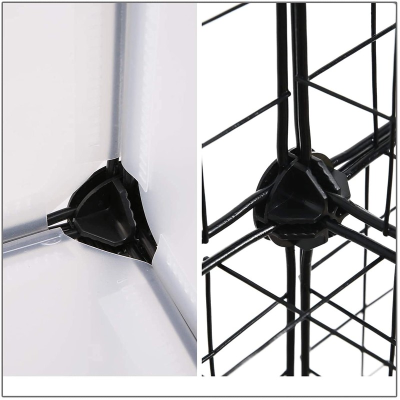 Namvo 12pcs Wire Cube Plastic Connectors Black Interlocking Connectors Wire