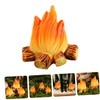 iplusmile 4sets 6pcs Micro Fire Model Miniature Bonfire Decoration for