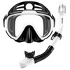 EMSINA Dry Snorkel Set,Panoramic Wide View,Anti-Fog Scuba Diving Mask,Professional Snorkeling