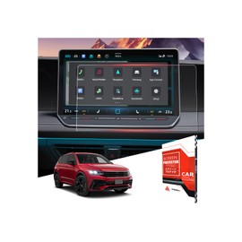 For 2025~2026 VW/Volkswagen Tiguan (S/SE/SE R-Line Black) 12.9 Inch Glossy Screen Protector - [More Clear& Smooth] - Mil-Grade 9H+ Tempered Glass - Touchscreen *1